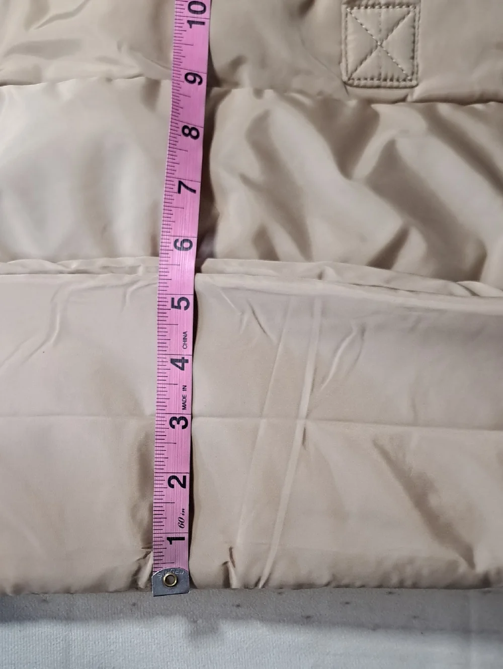 Quilted Beige Tote Laptop Travel Bag